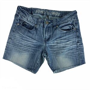 YMI Sz 5 Denim Jean Shorts Raw Hem Distressed 30 X 6